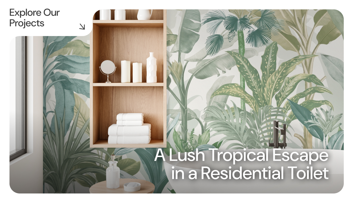 Powder Room Transformation Tropical Series